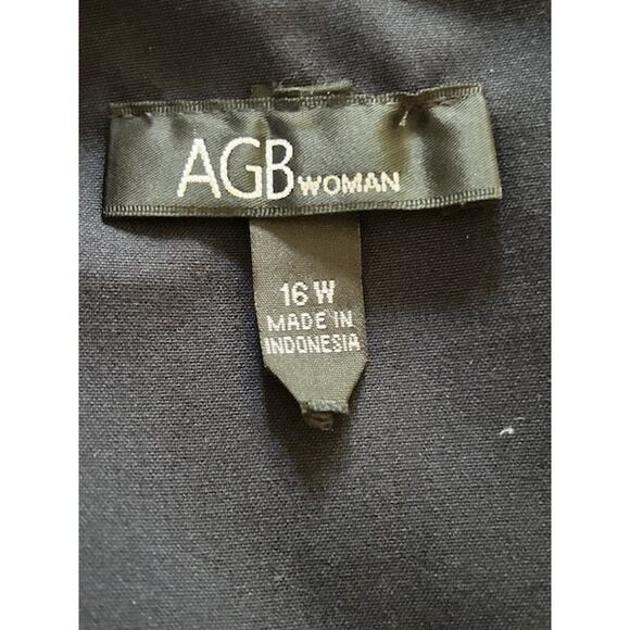 AGB Woman Navy Sheath Dress Stretch Size 16W NWT Plus Size - Picture 4 of 5